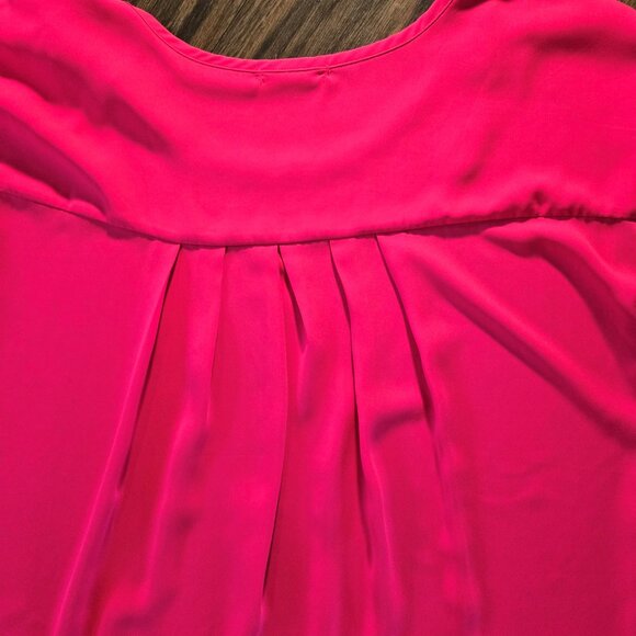 PLEIONE "Barbie Pink" Polyester Classic Tunic Blouse SIZE XL - Picture 4 of 5